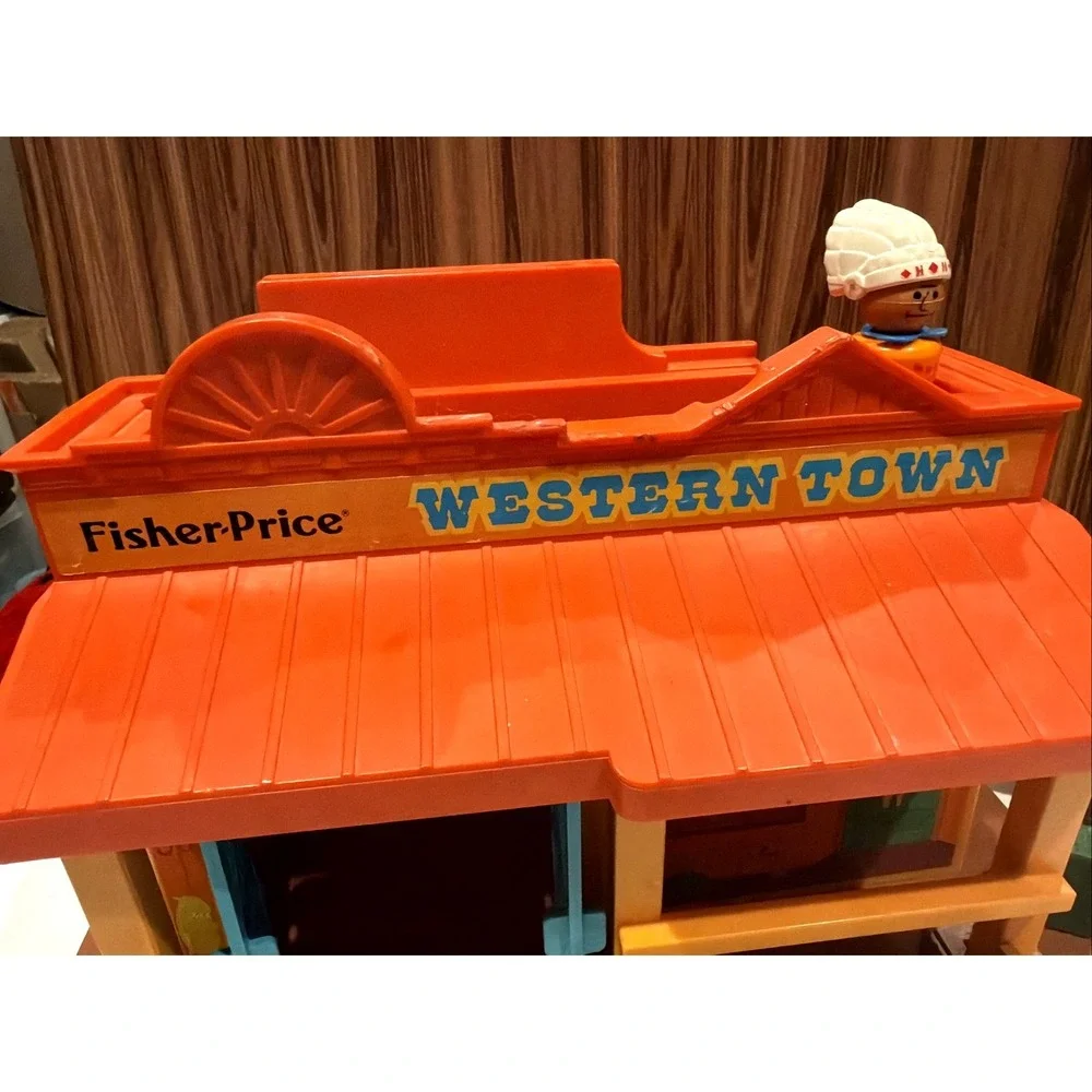 Vintage Fisher Price Little People #934 Western Town Playset 1982 Playset Horse